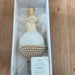 Vintage Target Simply Shabby Chic Pearl Angel Tree Topper NWT 2005
